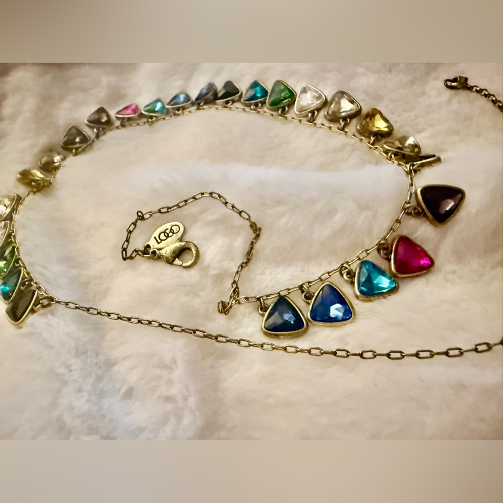 LOGO by Lori Goldstein Multicolor Triangle Necklace